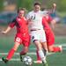 Father Gabriel Richard's Lucy Bratton and Hanover-Horton's Megan Utter fight for the ball during the second half of the regional semifinal game, Wednesday, May 29.
Courtney Sacco I AnnArbor.com  